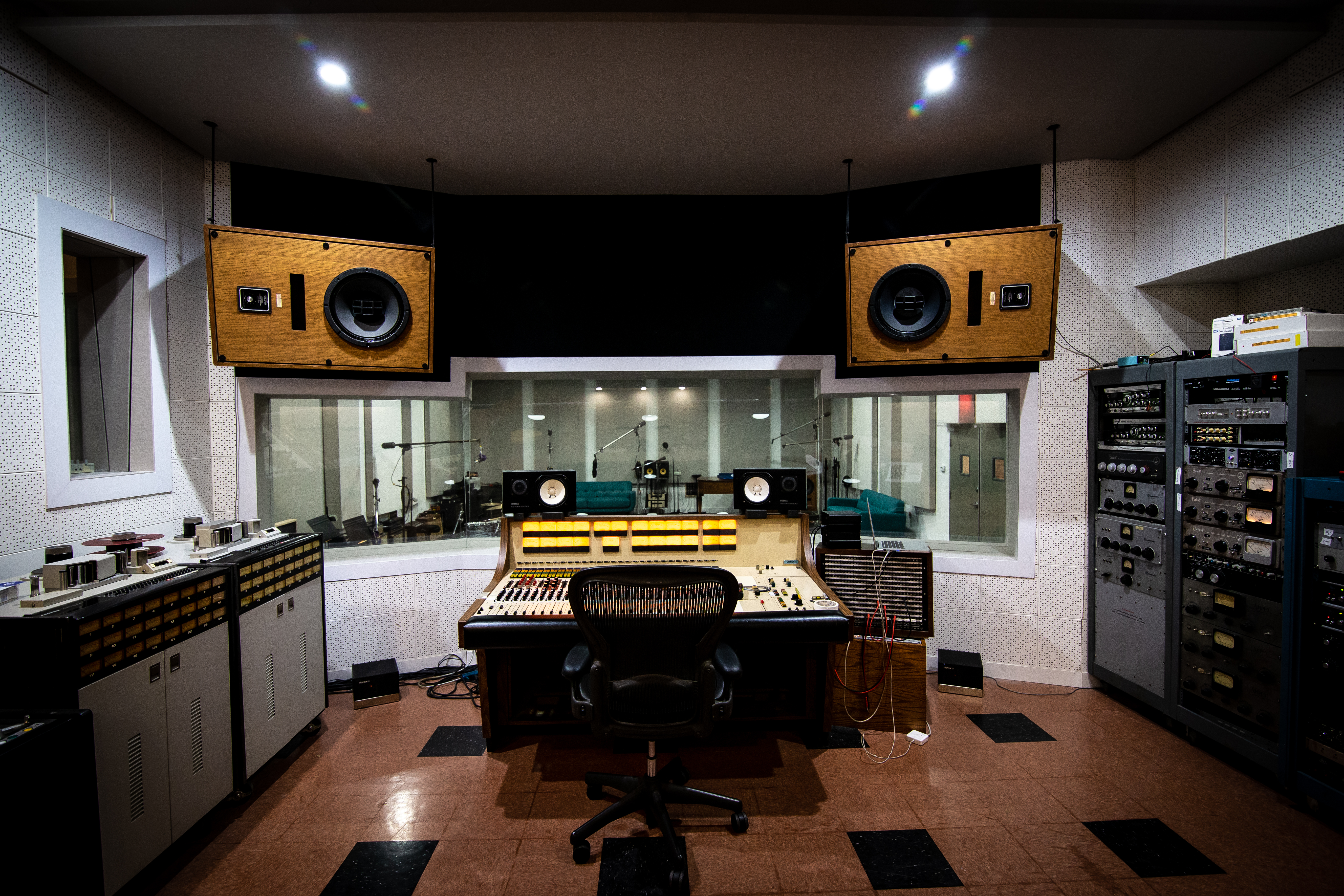 the control room at Memphis Magnetic Recording Co.